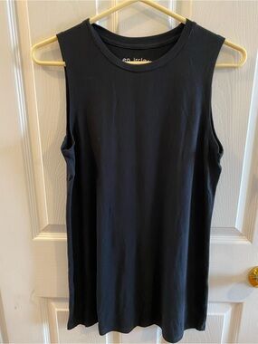 Women's Black Sleeveless Crewneck Tank Top by Encircled
